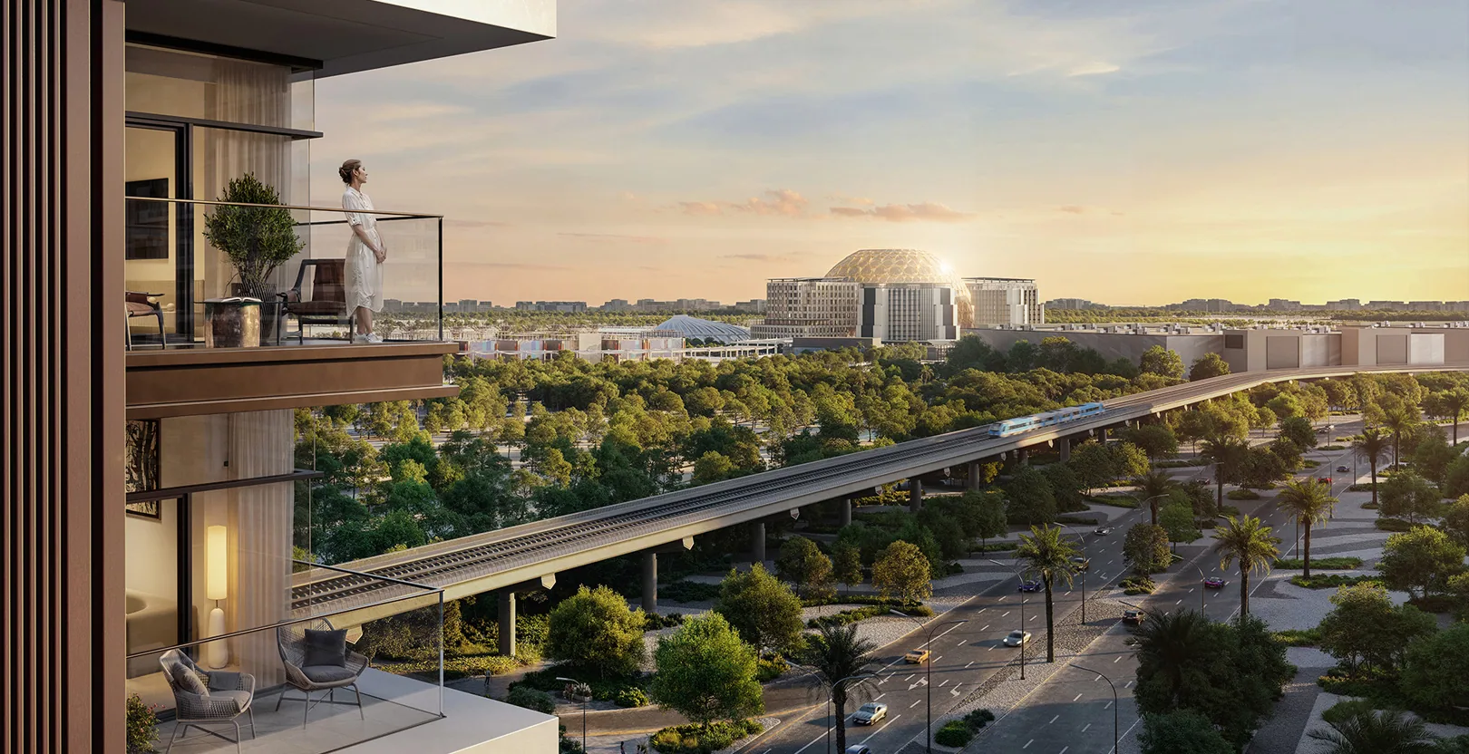 Official Expo Living community imagery showing Emaar's Expo City residential neighbourhood