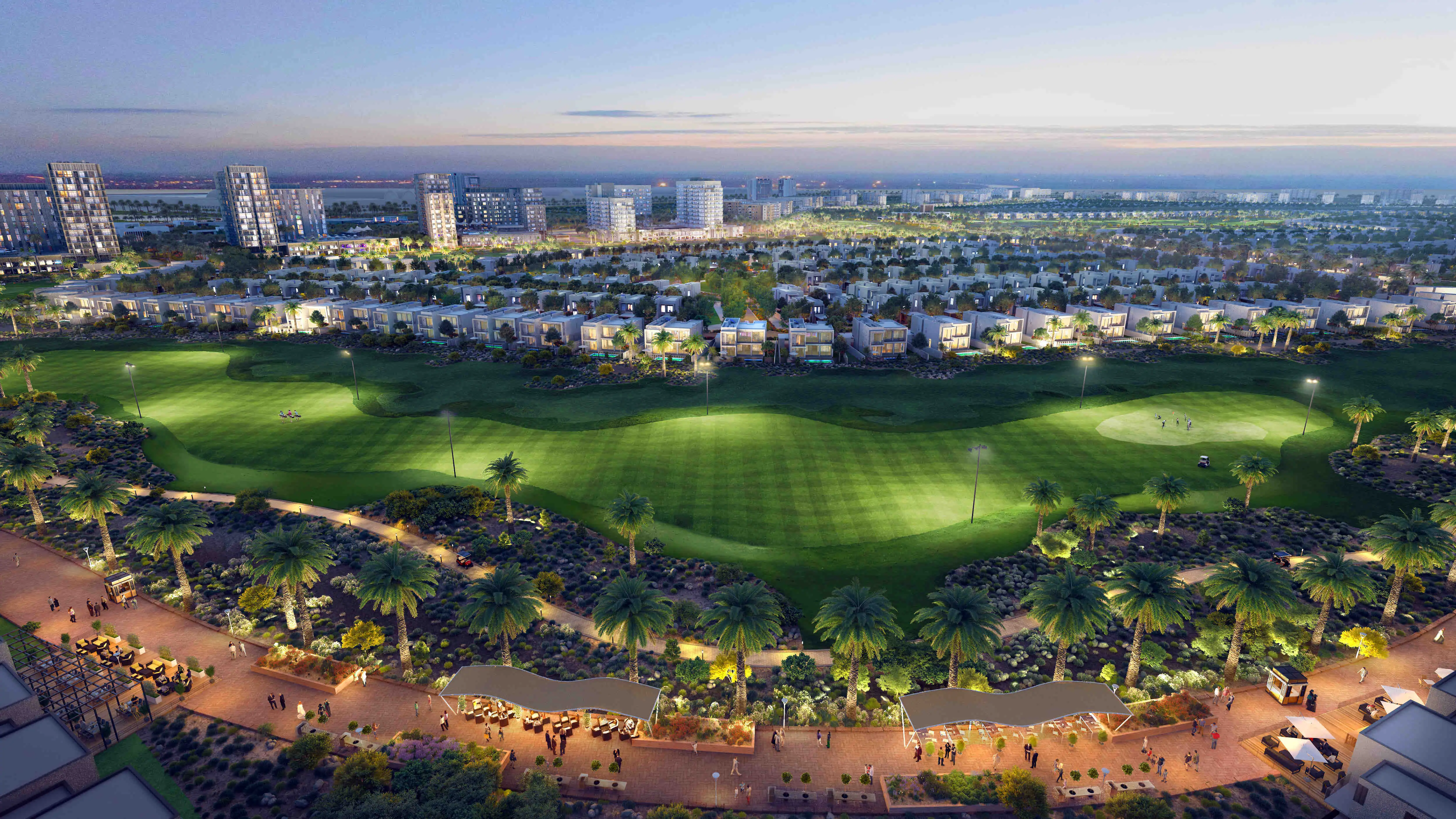 Official Emaar South community image showing its golf-led residential masterplan