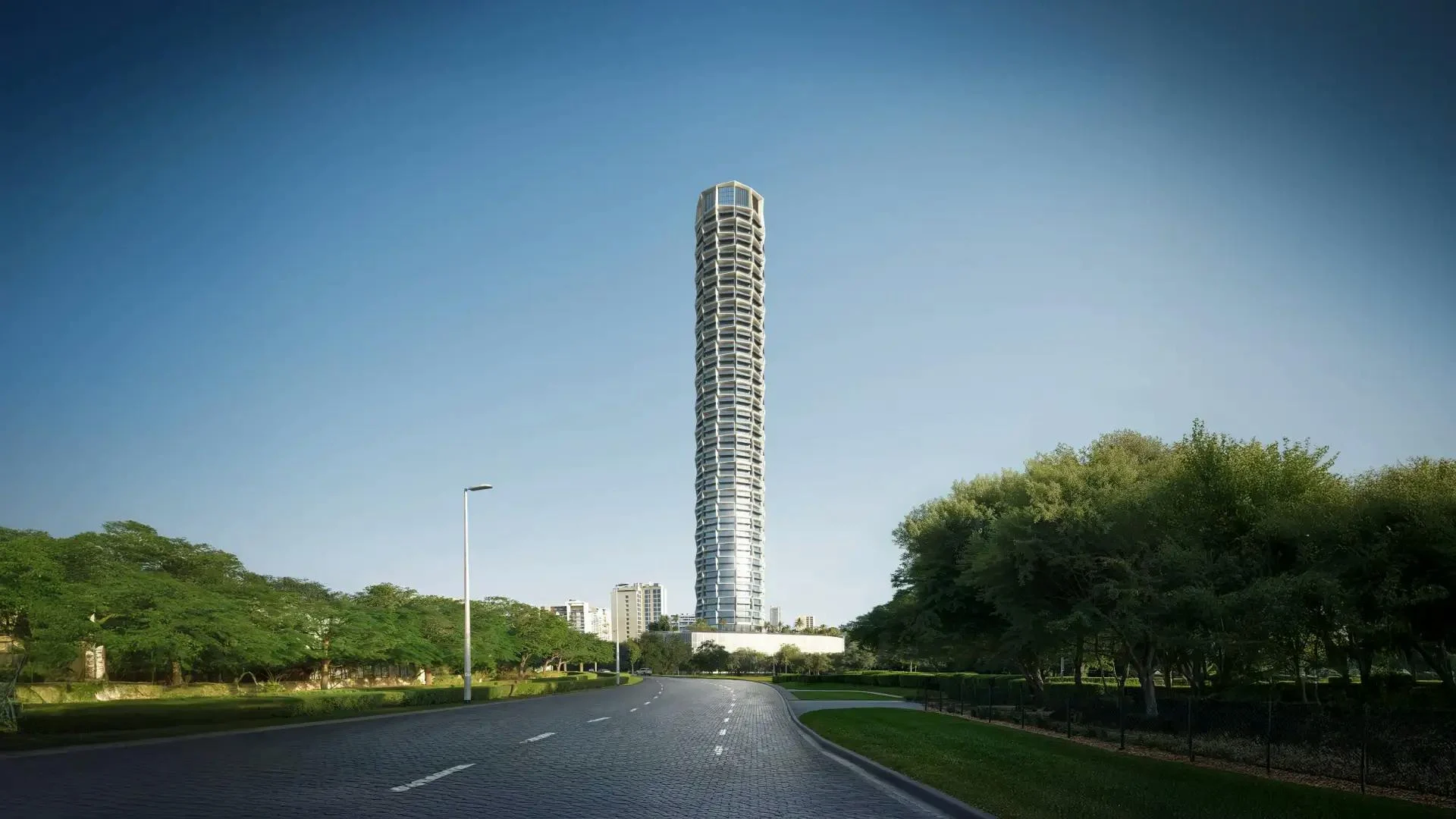 Binghatti Circle residential development exterior in Jumeirah Village Circle, Dubai