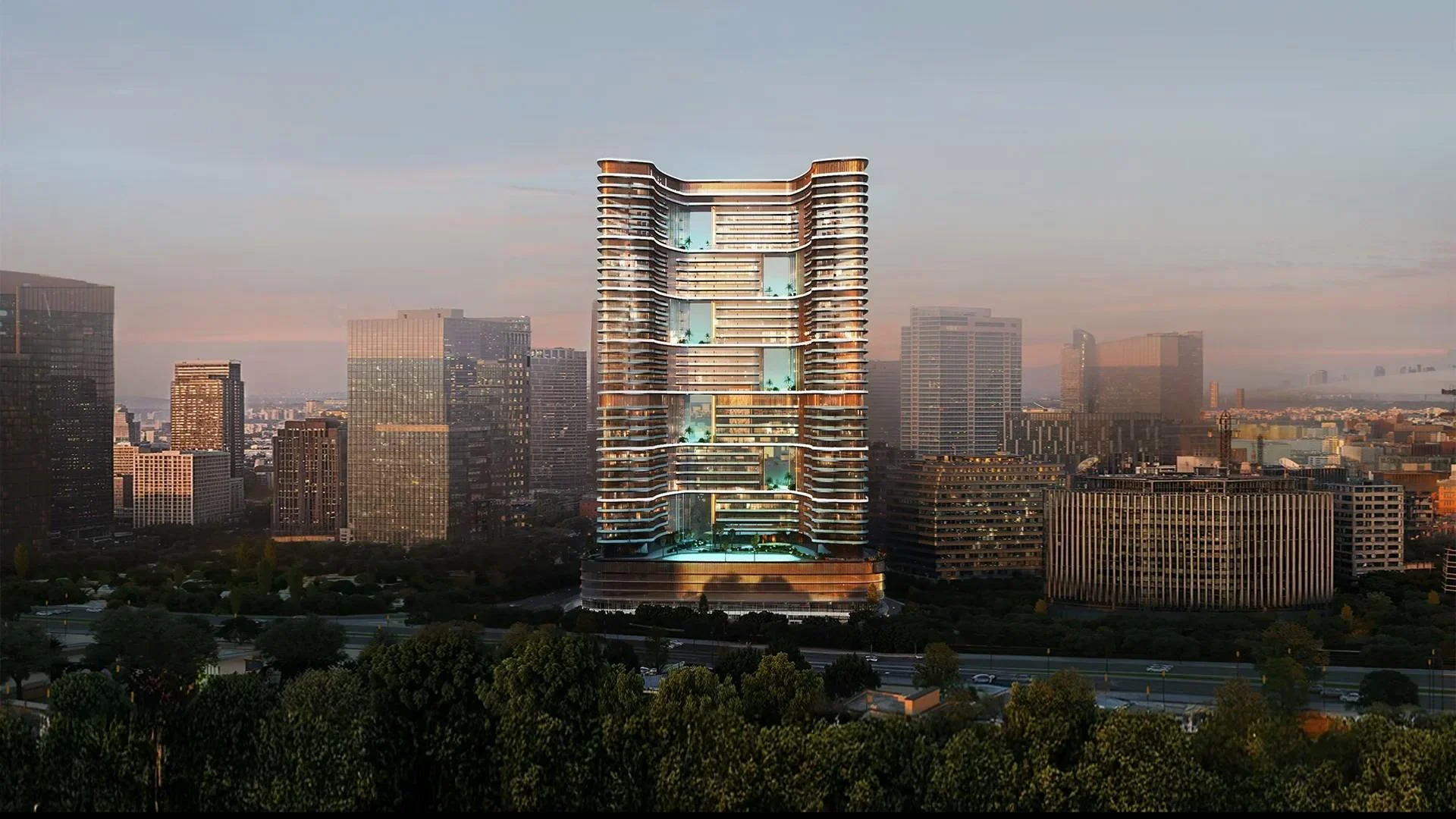 Binghatti Hillviews residential development exterior in Dubai Science Park, Dubai