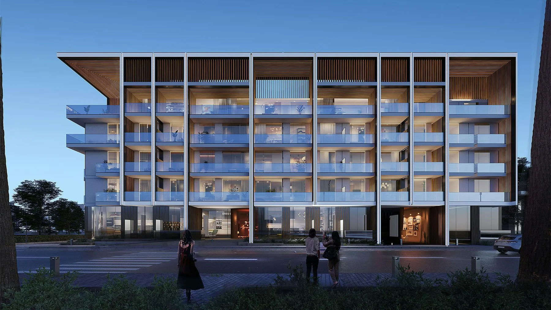 Binghatti Dusk official development imagery in Jumeirah Village Circle, Dubai