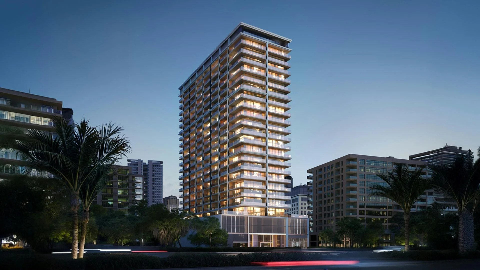 Binghatti Ivory residential development exterior in Al Jaddaf, Dubai