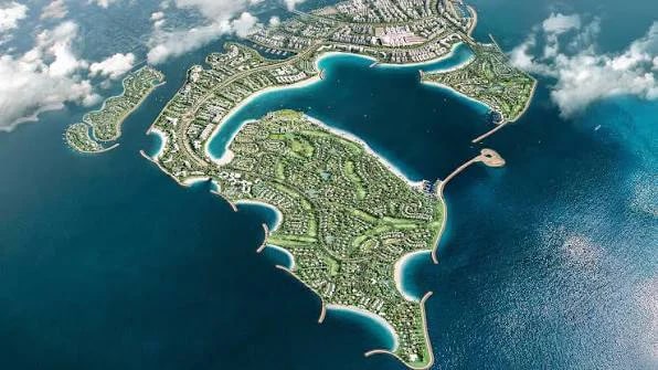 View toward Dubai Islands, formerly Deira Islands, from central Dubai
