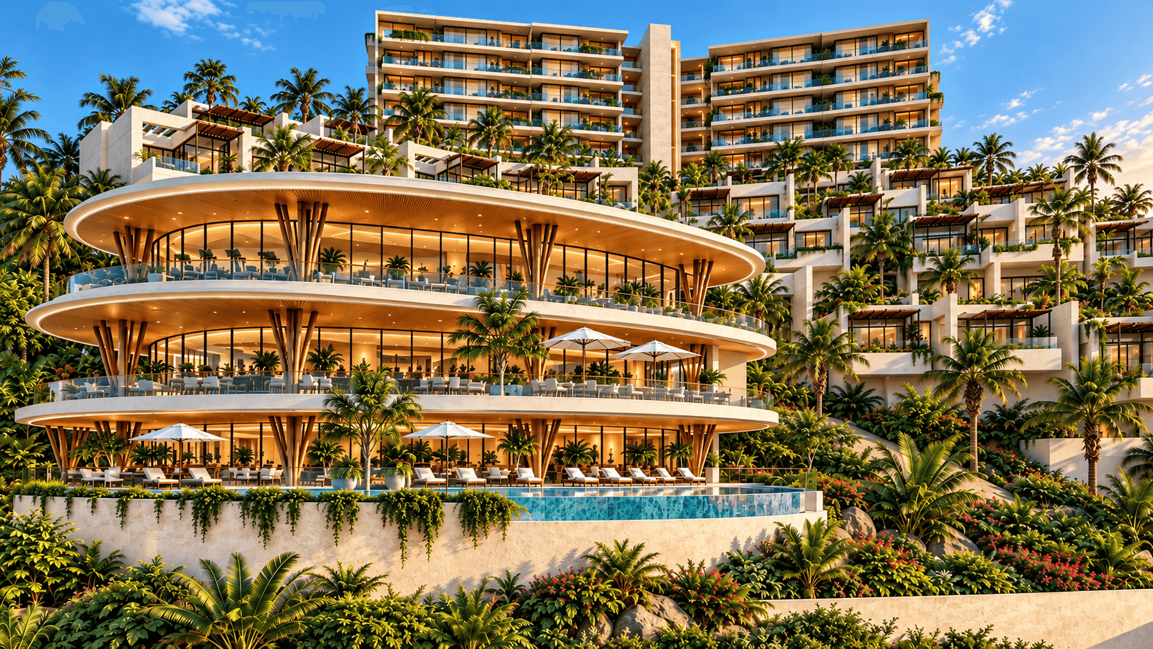 AYUVA Lombok hillside resort overview by Exceed Development