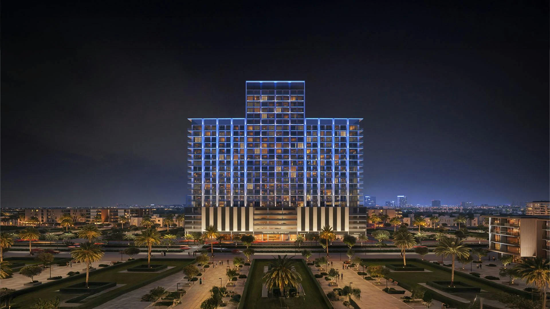 Binghatti Ruby residential development exterior in Jumeirah Village Circle, Dubai
