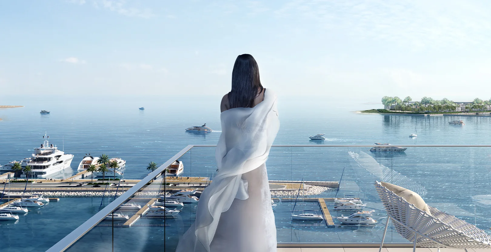 Official Emaar Seascape apartment project rendering at Rashid Yachts and Marina
