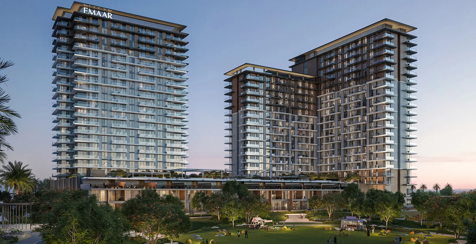 Official Emaar Parkwood apartment development rendering in Dubai Hills Estate