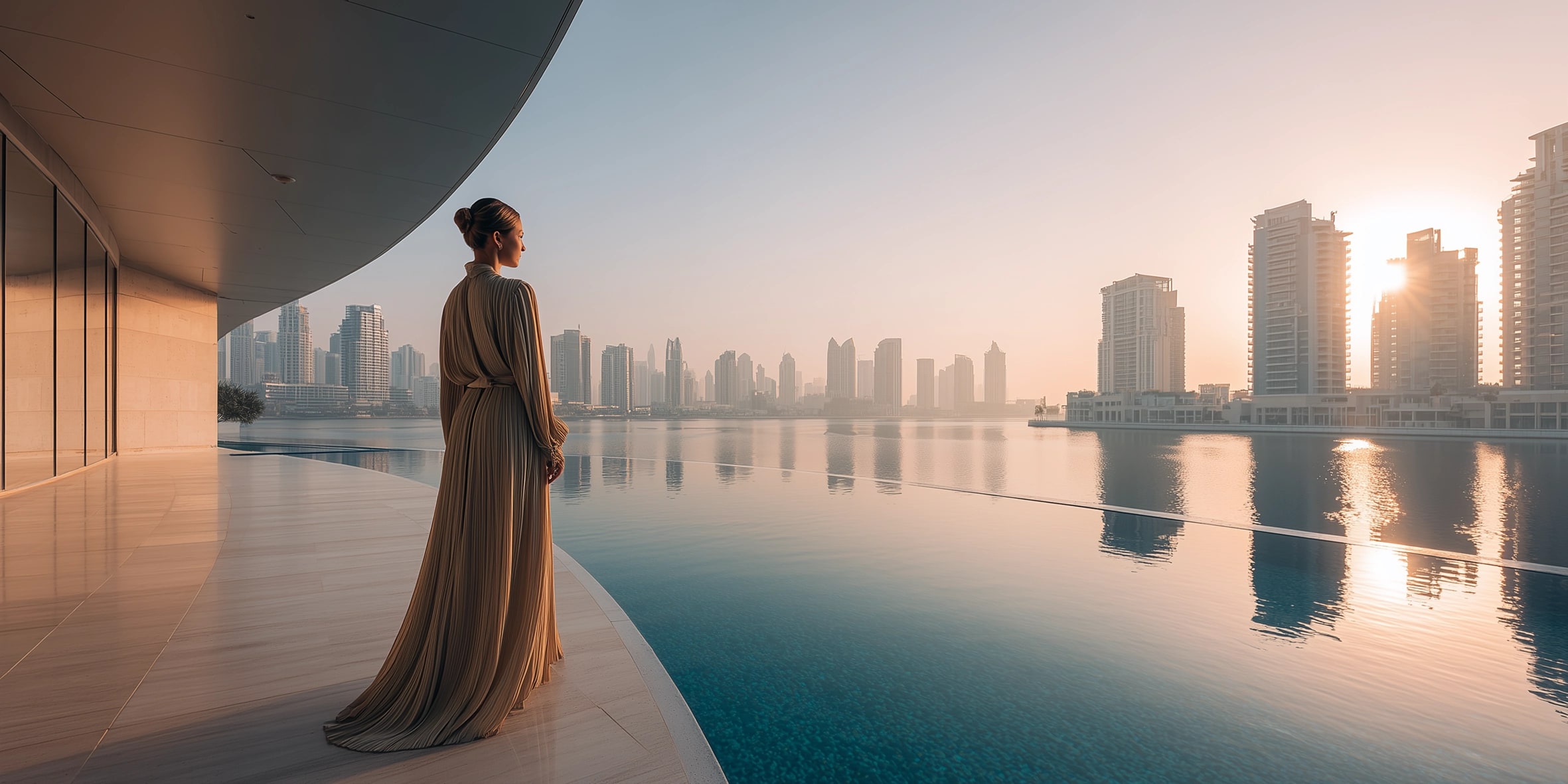 Refine-supplied visualisation of Canal Front Residences by Dubai Water Canal