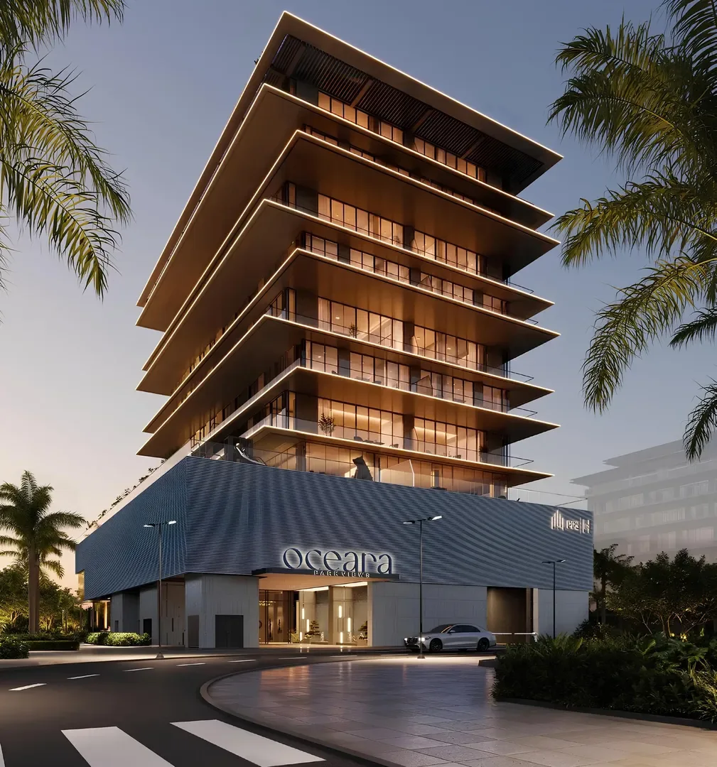 Oceara Park View Residences architectural marketing image, shown by external project presentation; not independently verified developer artwork