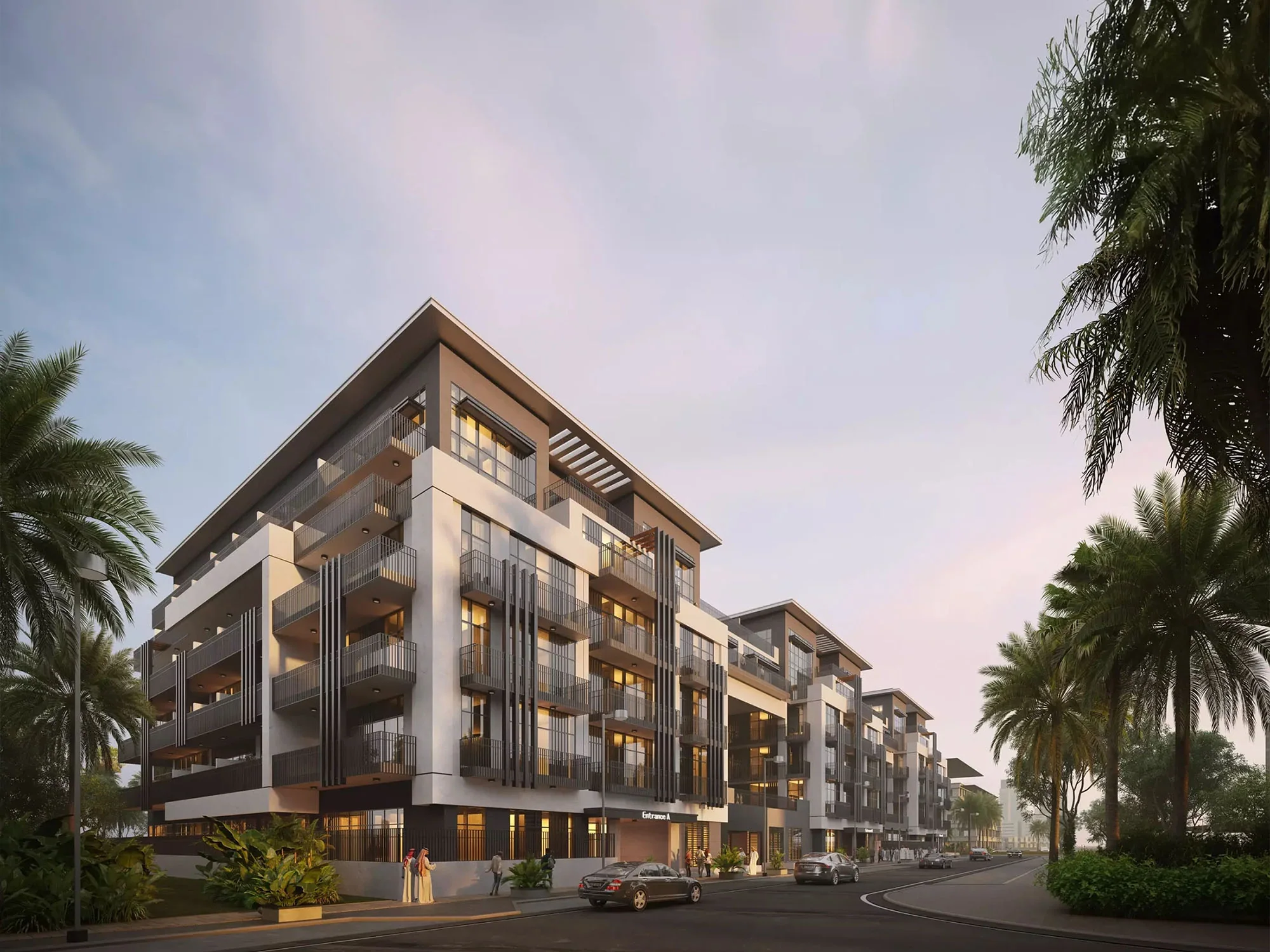 Original Refine project exterior marketing rendering for parkwood residences jvc