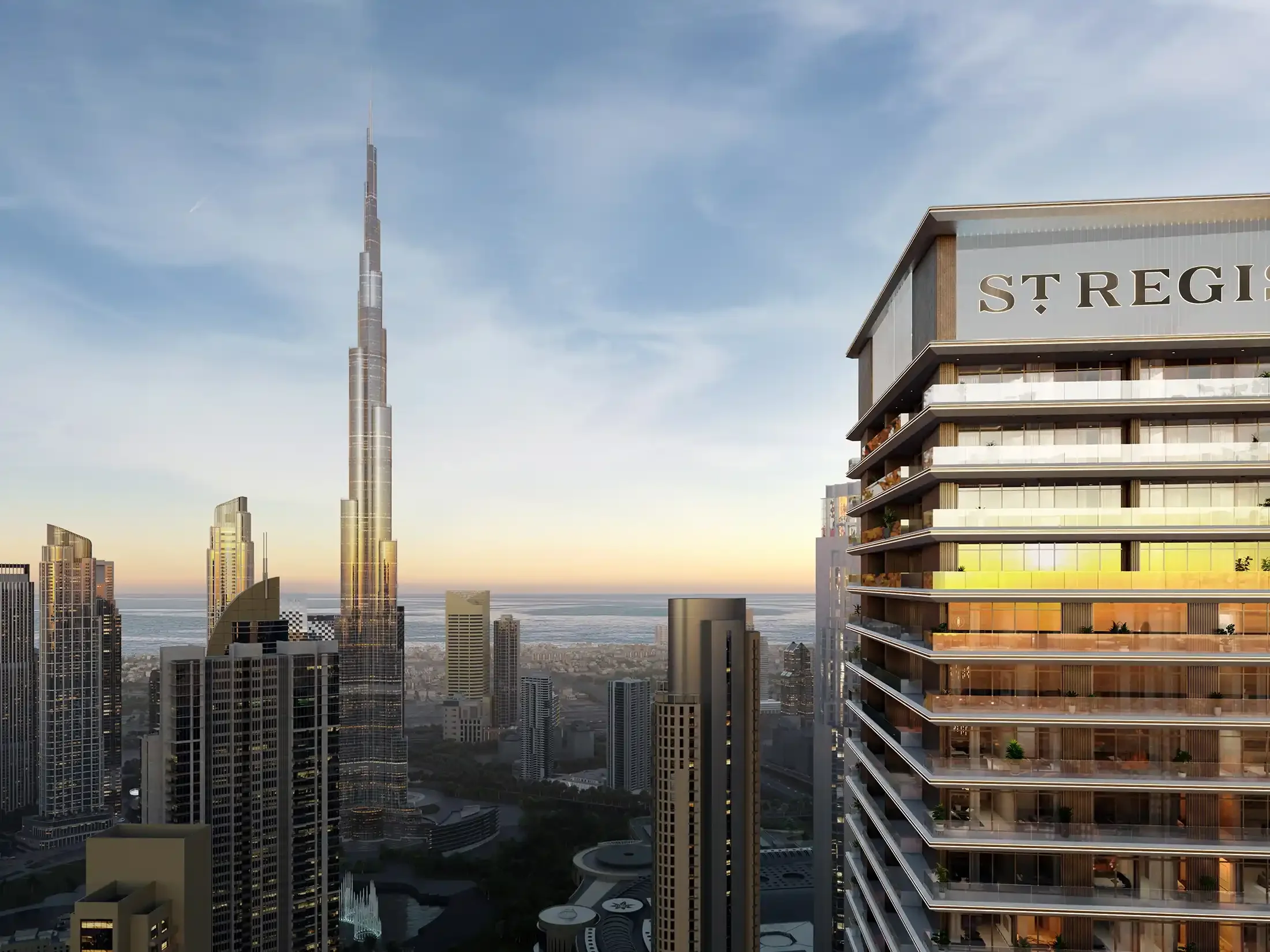 Original Refine project exterior marketing rendering for st regis financial centre road