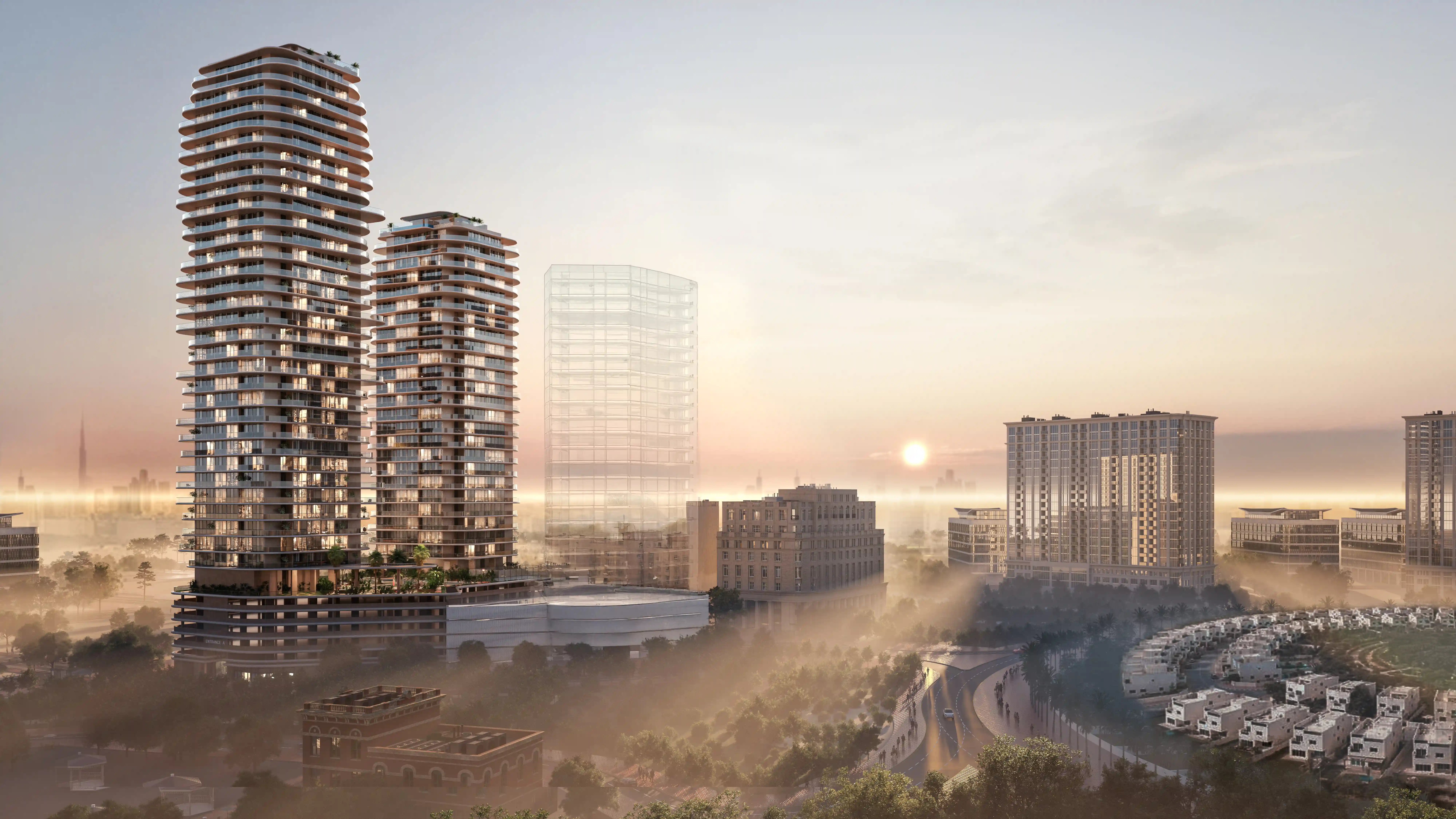 Refine-supplied architectural visualisation of STAX by Pasha1, Jumeirah Village Circle
