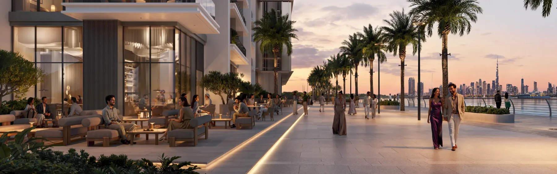 Creek Bay official Emaar project exterior rendering