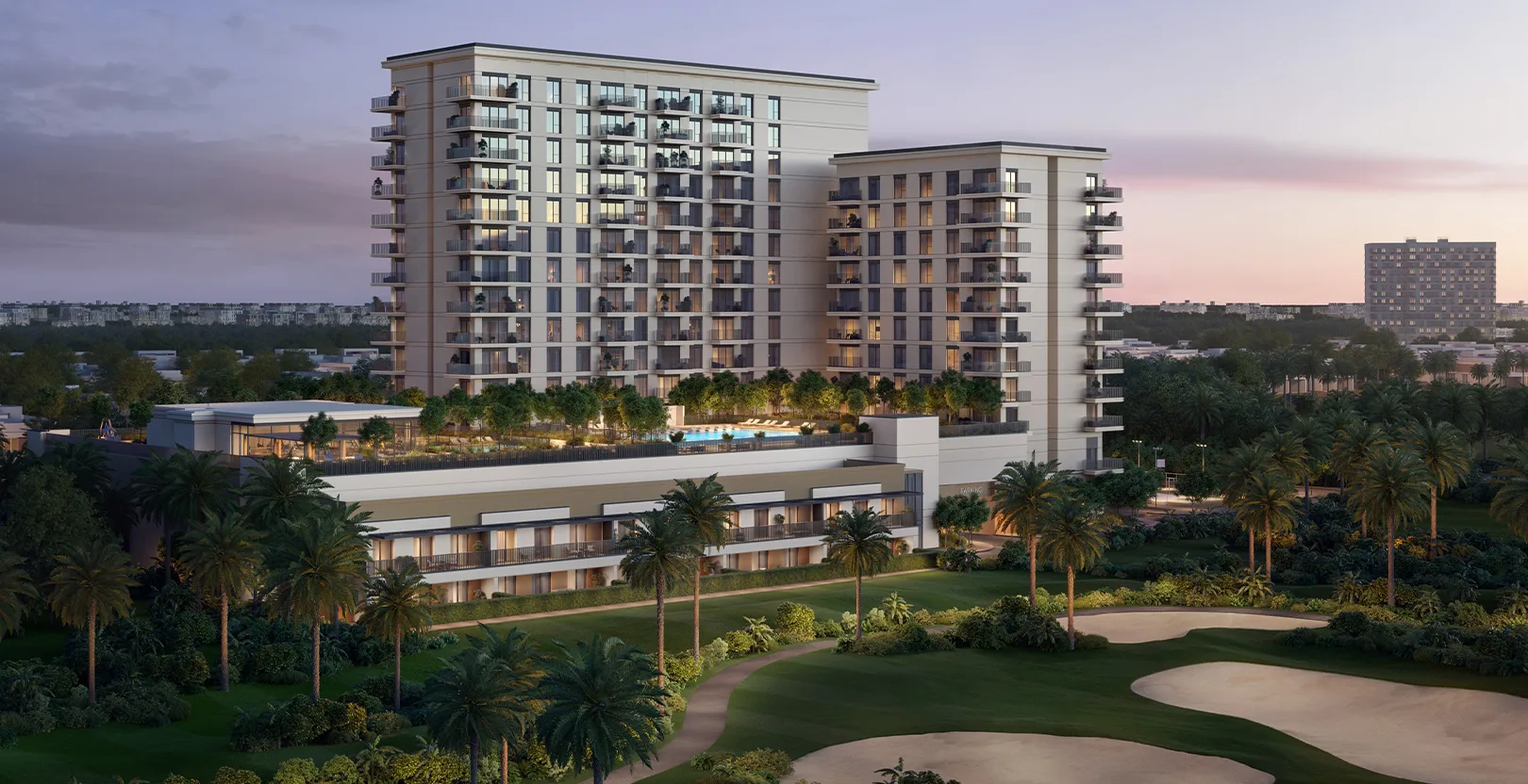 Official Golf Edge residential development exterior image at Emaar South by Emaar