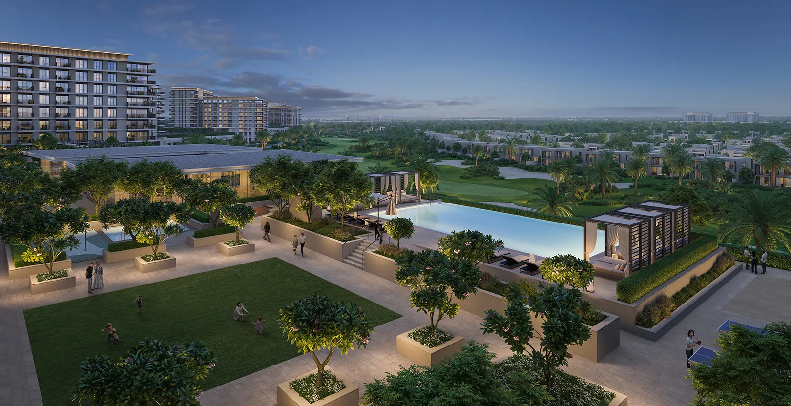 Official Emaar Golf Hills development rendering in Emaar South, Dubai