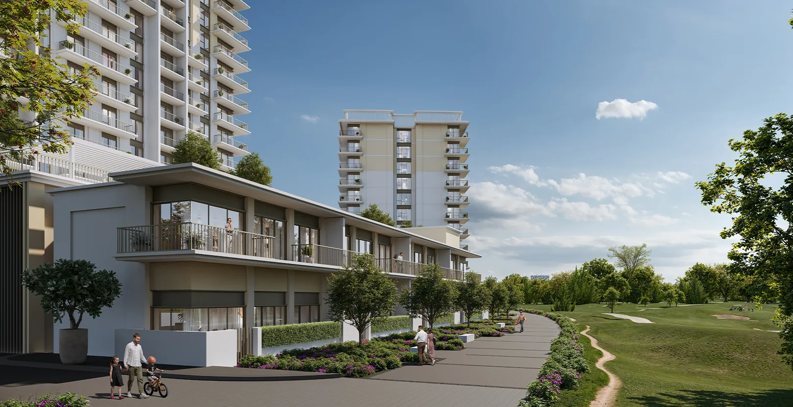 Official Golf Verge apartment development exterior image at Emaar South by Emaar